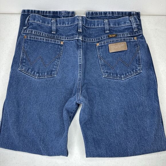 Vtg Wrangler 936PWD Western Rodeo Blue Denim Jeans Mens 35x30 - Picture 5 of 7